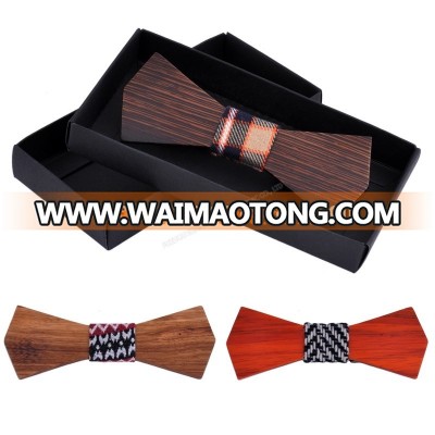 Wholesale latest charm wooden bow tie